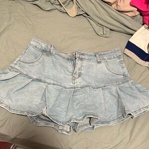 mini jean skirt
